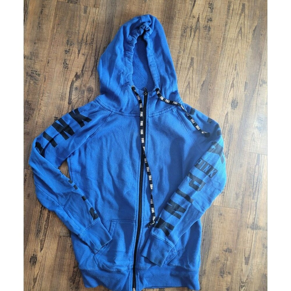 Blue Pink Zip Up Hoodie Size Small